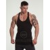 Gym Panel Stringer Vest men’s Running Bodybuilding Fitness Beach Gym Wear shh stringer- Black M-stringer-011